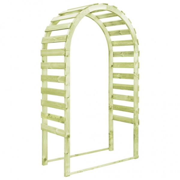 Pérgola de jardín madera de pino impregnada 130x60x230 cm