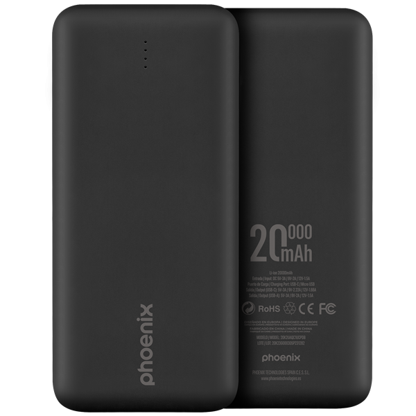 Batería externa Phoenix 20000mah negro