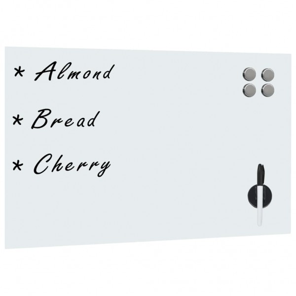 Pizarra magnética de pared blanca vidrio 60x40 cm