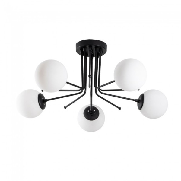 Plafón de techo Marga Negro (5 luces)