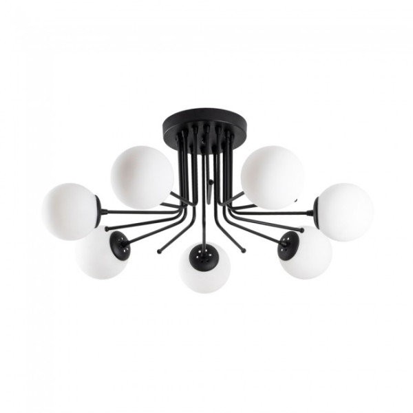 Plafón de techo Marga Negro (7 luces)