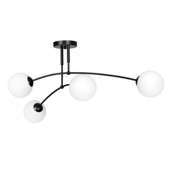 Plafón de techo Mobis Negro (4 luces)