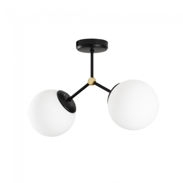Plafón de techo Mulen Negro (2 luces)