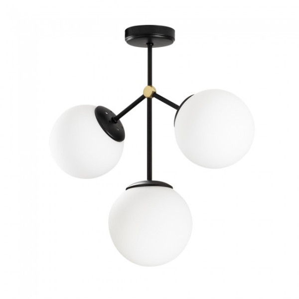 Plafón de techo Mulen Negro (3 Luces)