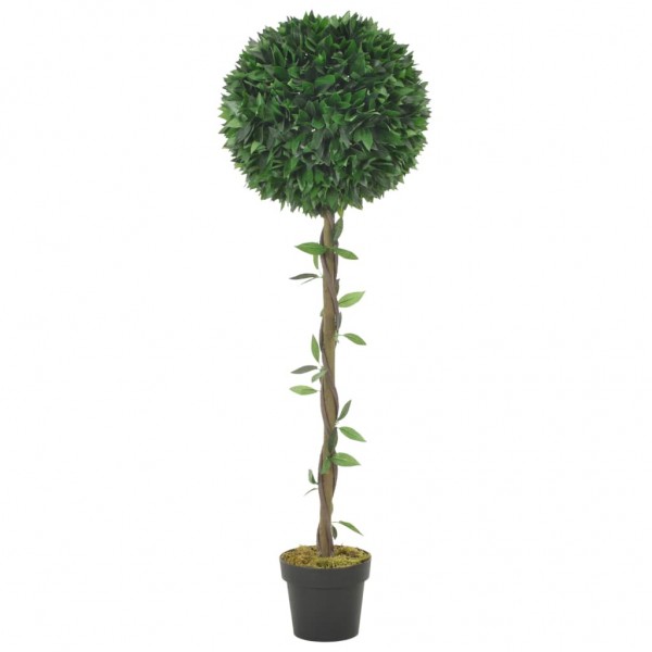 Planta artificial árbol de laurel con macetero verde 130 cm