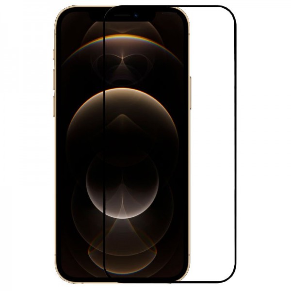 Protector Pantalla Cristal Templado COOL para iPhone 12 Pro Max (FULL 3D Negro)