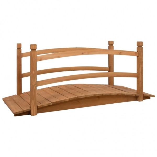 Puente de jardín madera maciza de abeto 140x60x60 cm
