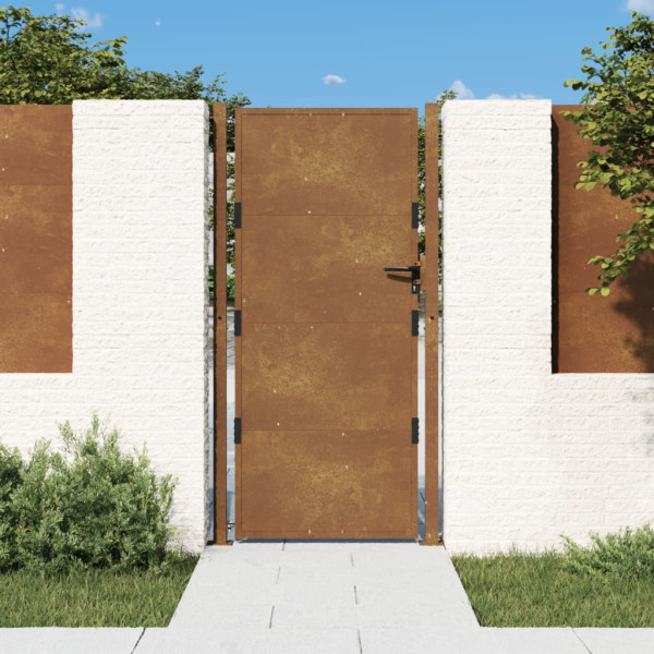 Puerta de jardín acero corten 105x205 cm