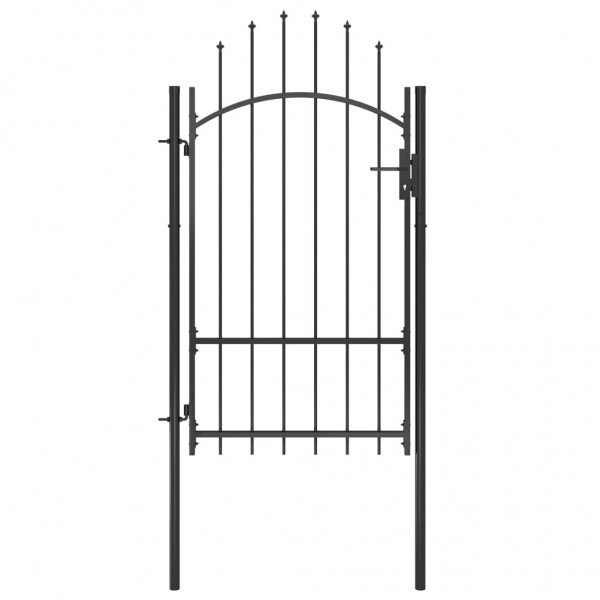 Puerta de jardín de acero negro 1x2.2 m