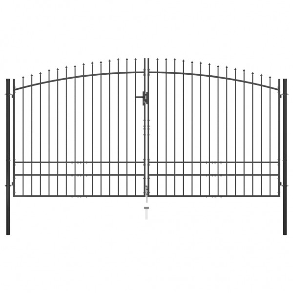 Puerta doble para valla con puntas de lanza 400x248 cm