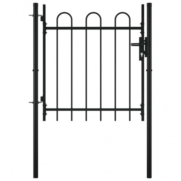 Puerta individual para valla con puntas de aro 100x75 cm