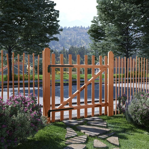 Puerta para valla 100x100cm madera de avellano impregnada