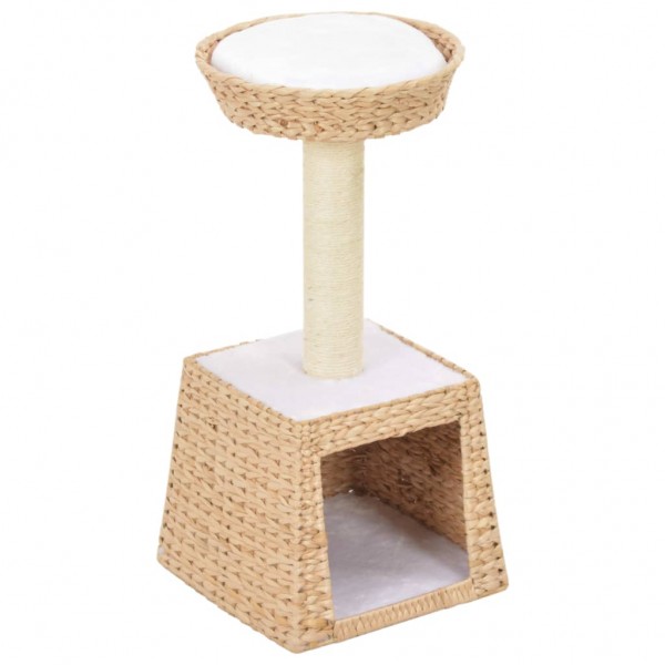 Rascador para gatos de hierba marina con poste de sisal