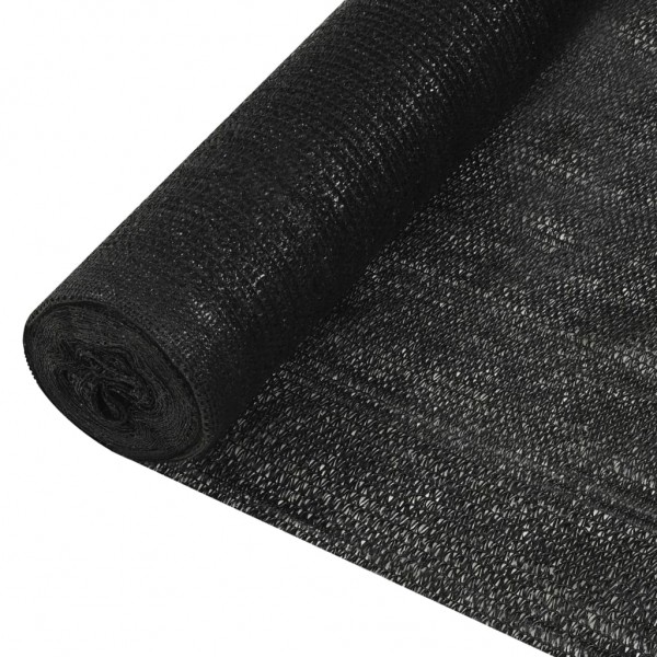 Red de privacidad HDPE negro 3.6x10 m 150 g/m²