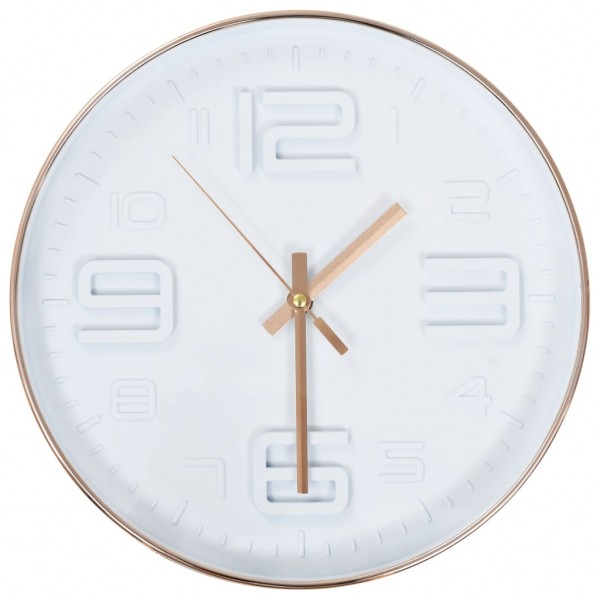 Reloj de pared apariencia de cobre 30 cm