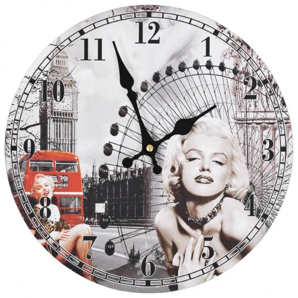 Reloj de pared vintage Marilyn Monroe 30 cm