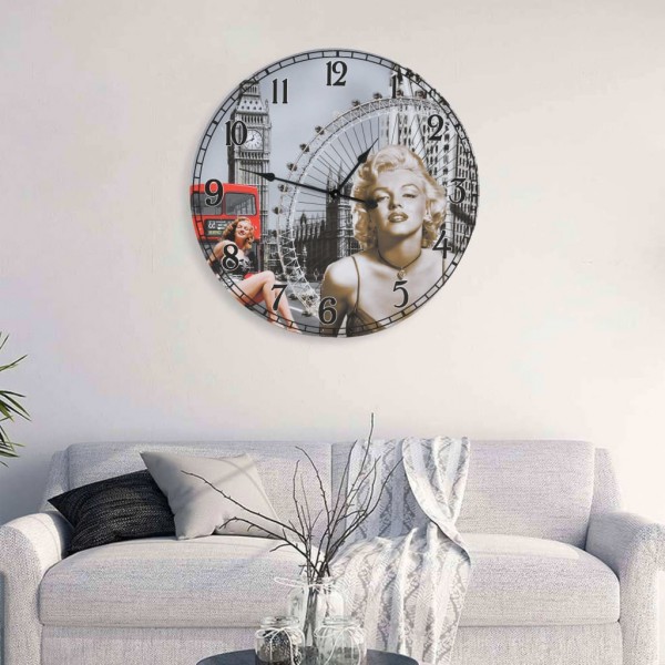 Reloj de pared vintage Marilyn Monroe 60 cm