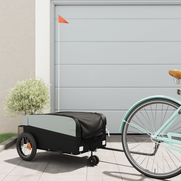 Remolque para bicicleta hierro negro 30 kg