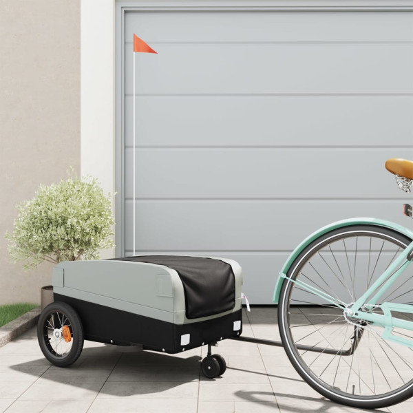 Remolque para bicicleta hierro negro y gris 30 kg