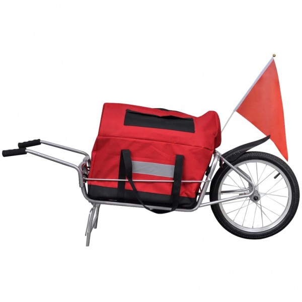 Remolque para bicicletas una rueda con bolso de almacenaje
