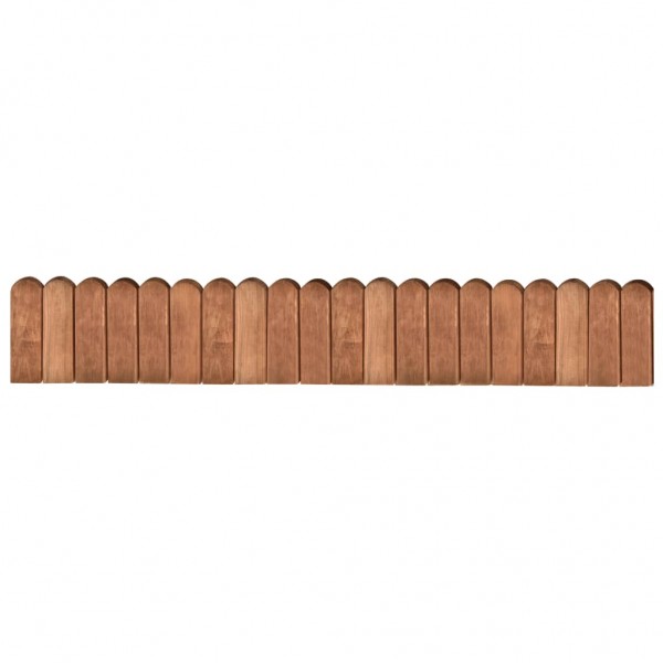 Rollo de borde de madera de pino impregnada marrón 120 cm