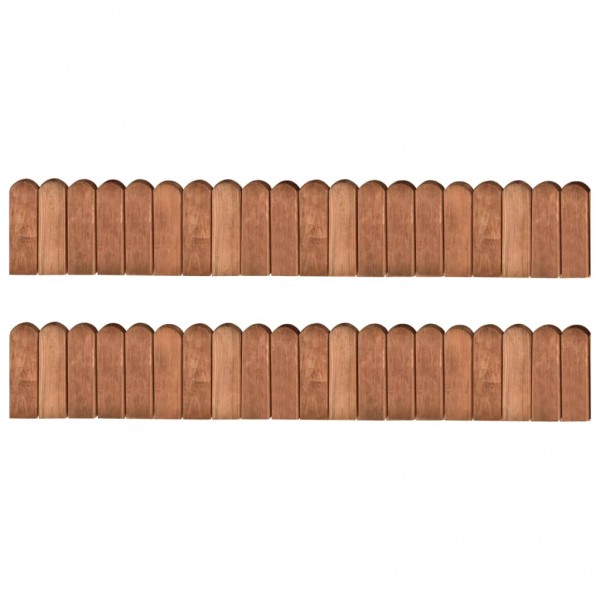 Rollos de borde de jardín 2 uds madera pino impregnada 120 cm