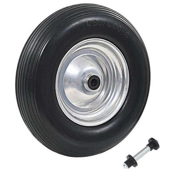Rueda de carretilla con eje macizo PU 4.00-8 390 mm