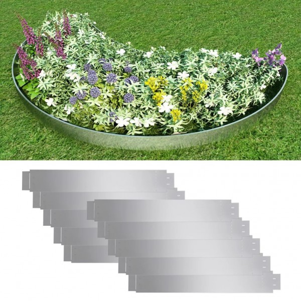 Set 10 paneles divisorios flexibles de acero galvanizado 100x14 cm