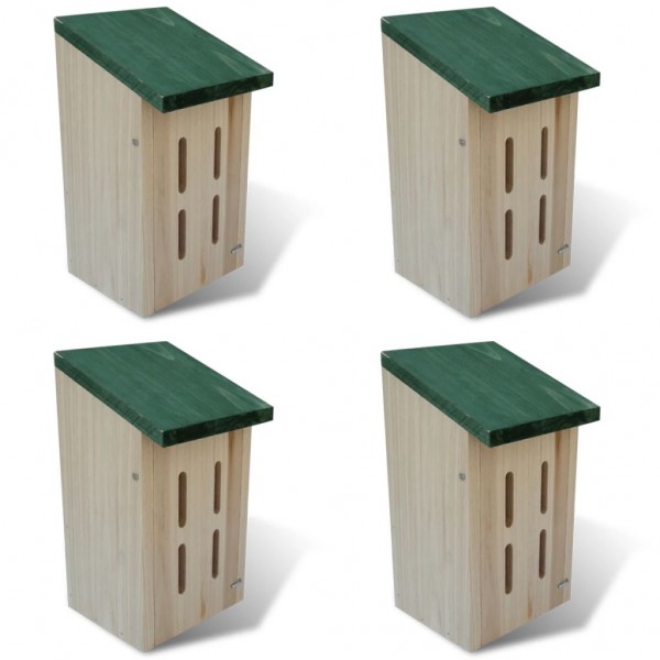 Set 4 cajas nido-refugio para mariposas. 14 x 15 x 22 cm