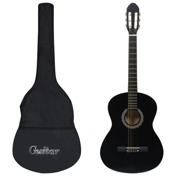 Set de guitarra clásica para principiante 12 pzas negro 4/4 39