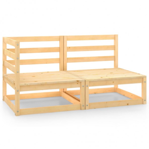Set de salón de jardín de 2 piezas madera maciza de pino