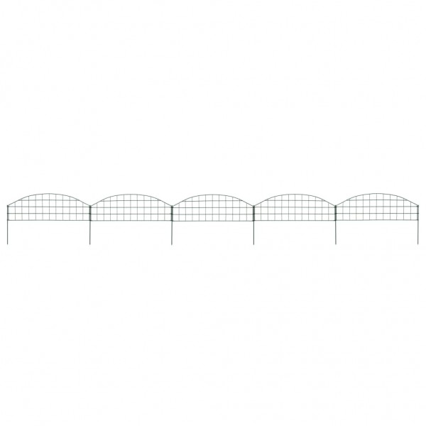 Set de valla de jardín arqueada verde 77.3x26 cm