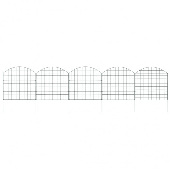 Set de valla de jardín arqueada verde 77.5x78.5 cm