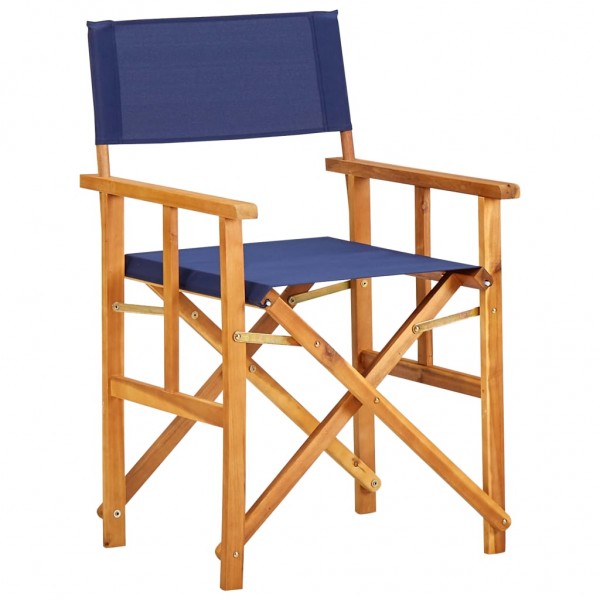 Silla de director de madera maciza de acacia azul