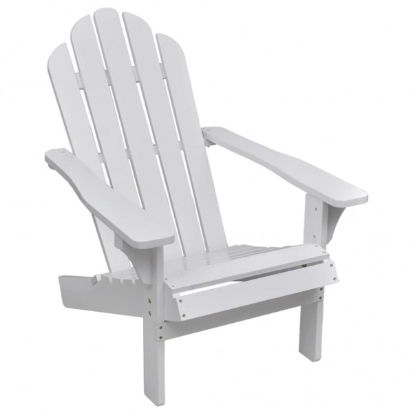 Silla de jardín de madera blanca