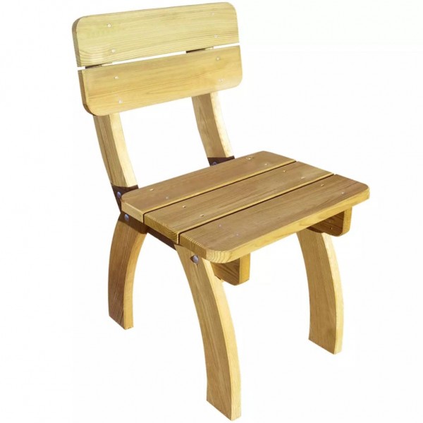Silla de jardín de madera de pino impregnada