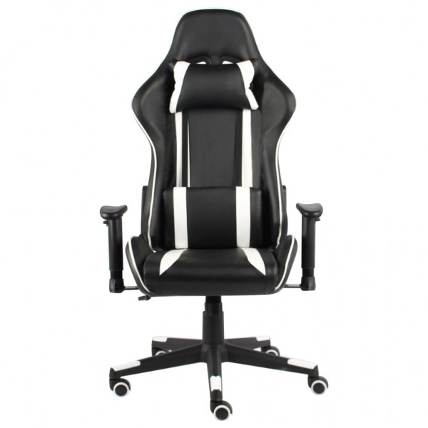 Silla gaming giratoria PVC blanco