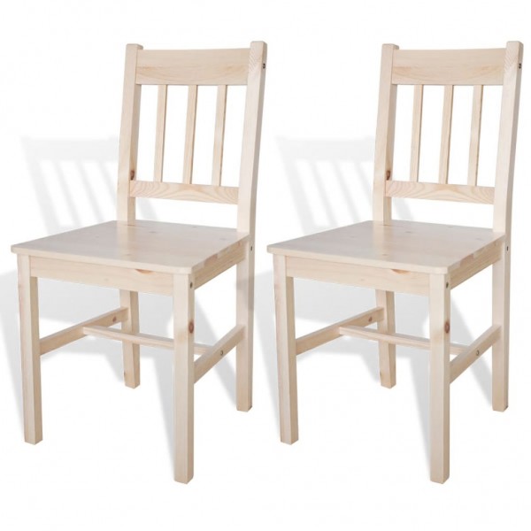 Sillas de comedor 2 unidades madera de pino