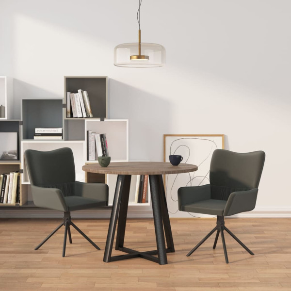Sillas de comedor 2 unidades terciopelo gris claro