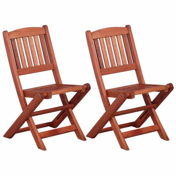 Sillas de comedor infantiles 2 uds madera maciza eucalipto