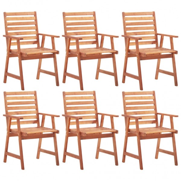Sillas de comedor para jardín 6 uds madera maciza de acacia