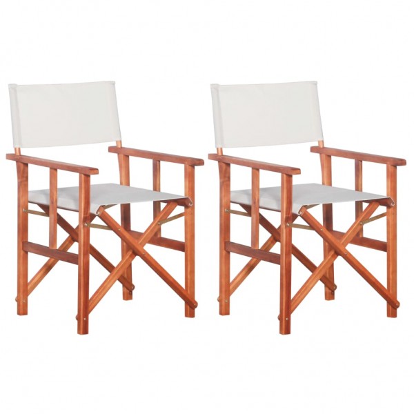Sillas de director 2 unidades madera maciza de acacia
