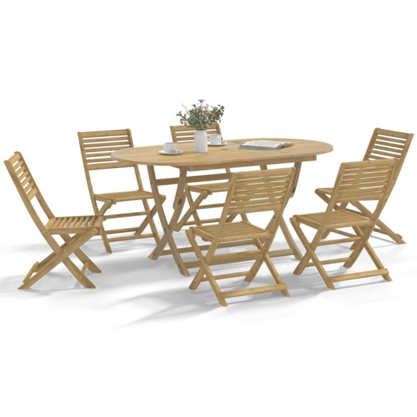 Sillas de jardín plegables 6 uds madera acacia 48.5x61.5x87 cm