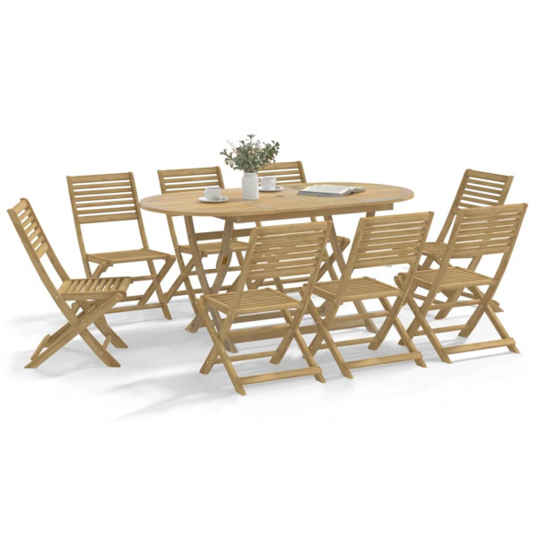 Sillas de jardín plegables 8 uds madera acacia 48.5x61.5x87 cm
