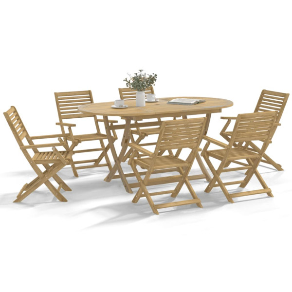 Sillas de jardín plegables 8 uds madera acacia 54.5x61.5x86.5cm