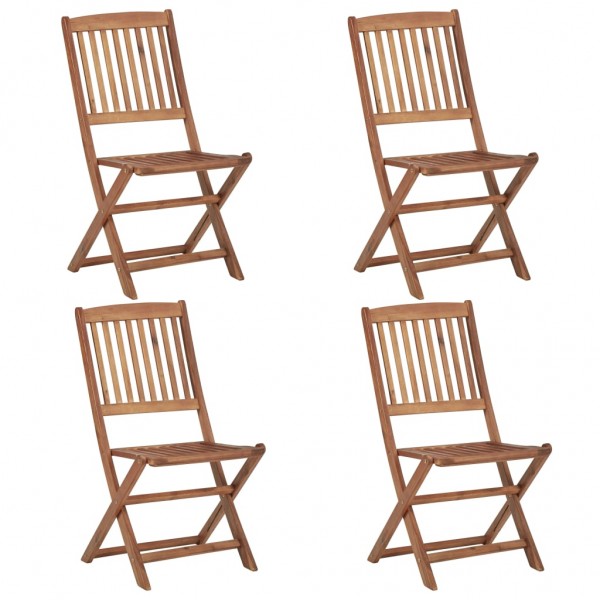 Sillas plegables de jardín 4 unidades madera maciza de acacia