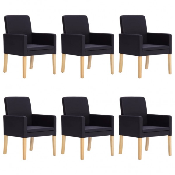 Sillas voladizas de comedor 6 uds piel de ante artificial gris