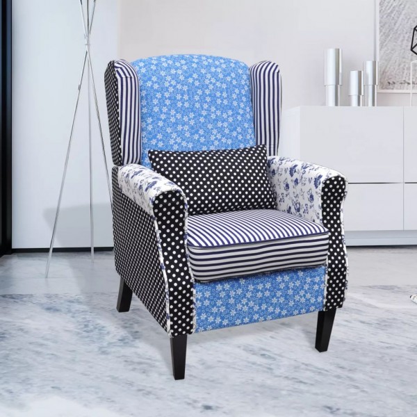 Sillón con diseño de tela diseño Patchwork