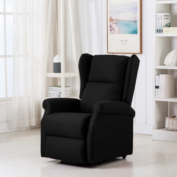 Sillón de masaje elevable tela negro