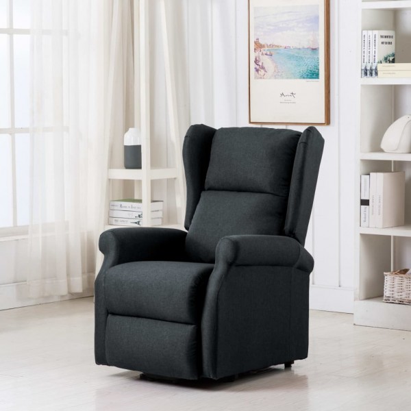 Sillón elevable tela gris oscuro